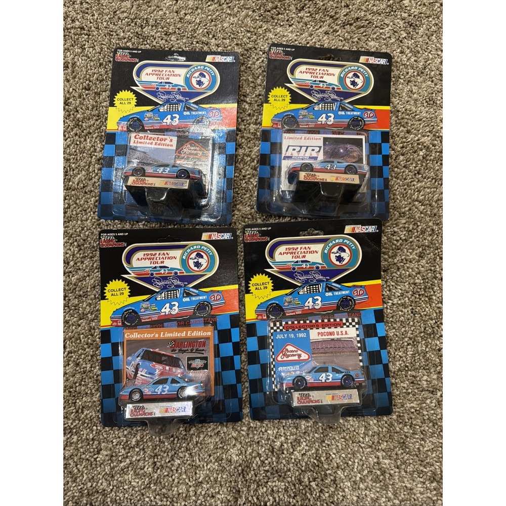Racing Champions #43 Richard Petty‎ 1991 NASCAR STP 1/64 - Lot of 4 Cars